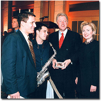 With Bill and Hillary Clinton